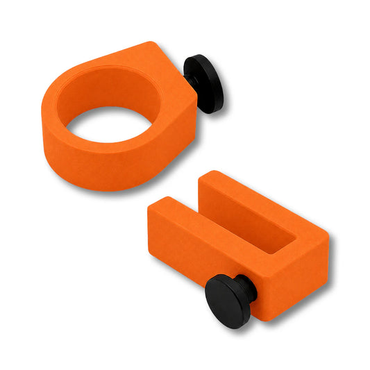 Eyewear Ring and Utility Hook combo in orange. Compatible with all InoMates products that have slots.