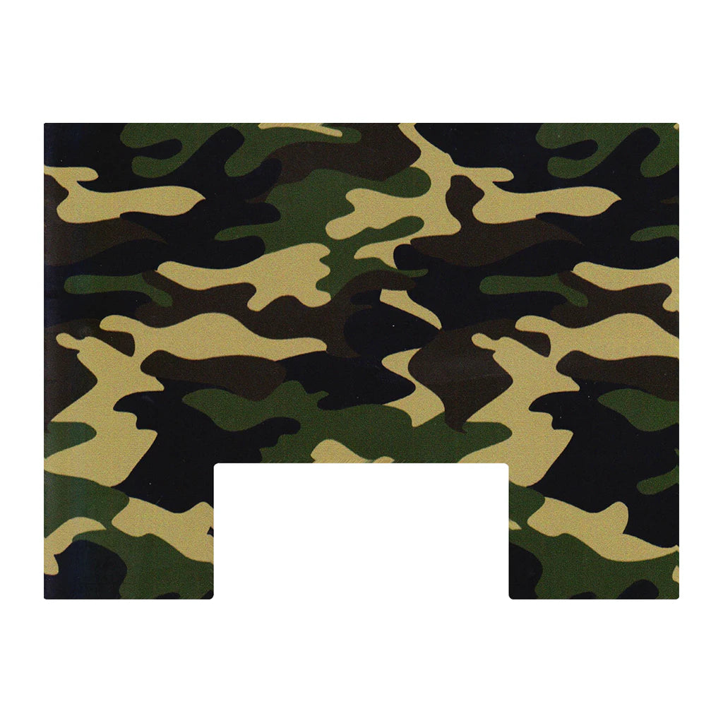 Paddle Saver™ Concrete Jungle skin. The vinyl wrap has a military theme with a typical camouflage design.