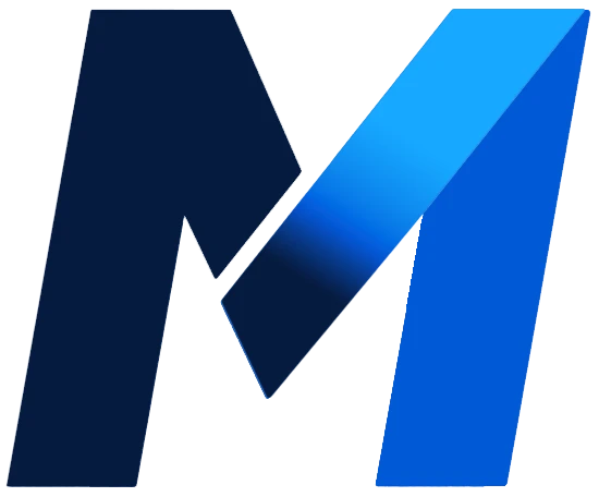 InoMates letter M in blue gradient style