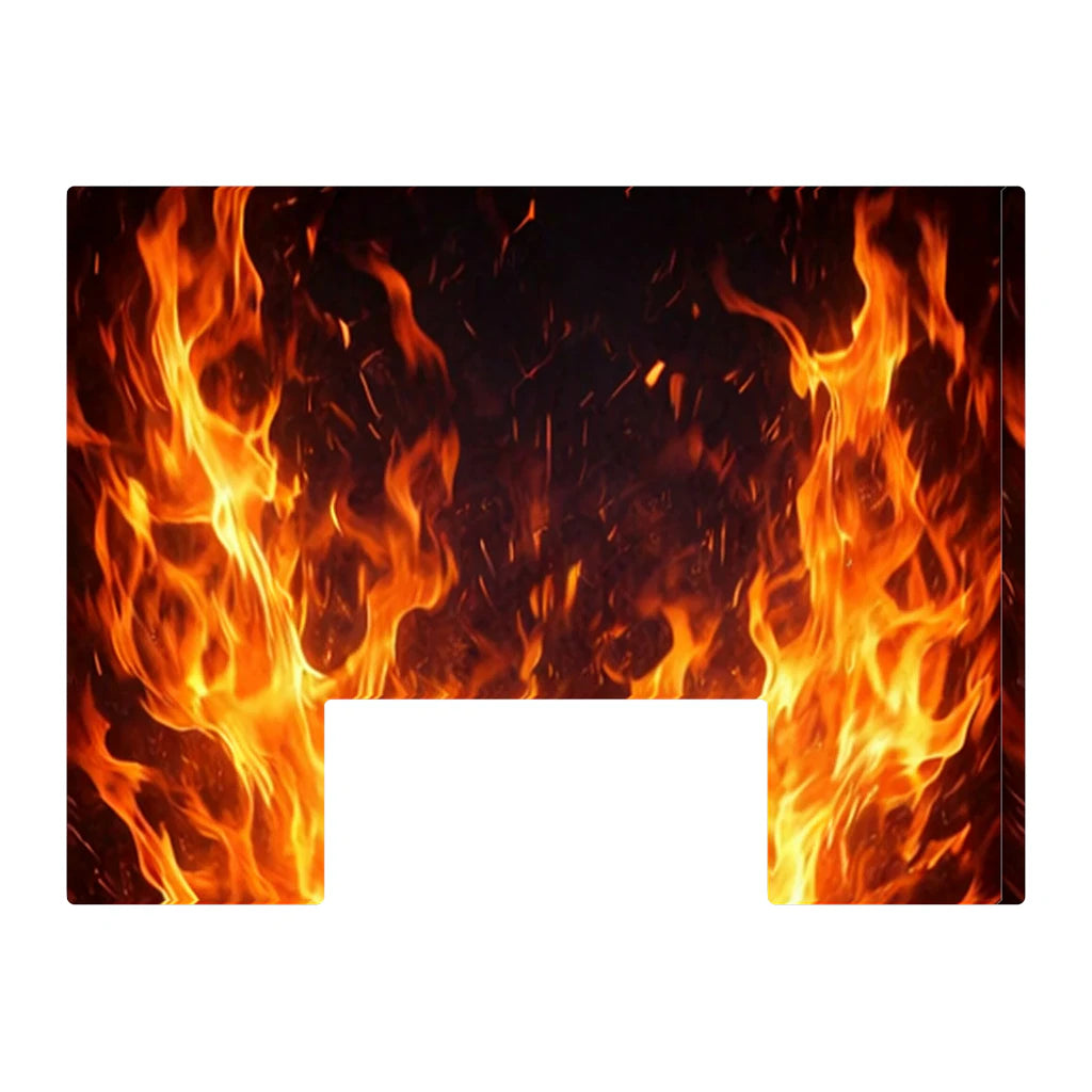 Paddle Saver™ Third Shot Inferno skin. The vinyl wrap has a pyro theme with searing flames against a black background.