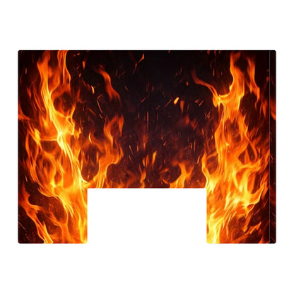 Paddle Saver™ Third Shot Inferno skin. The vinyl wrap has a pyro theme with searing flames against a black background.